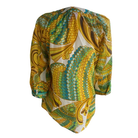 Banana Republic Trina Turk Collection Tropical Print Silk Top - Picture 7 of 7